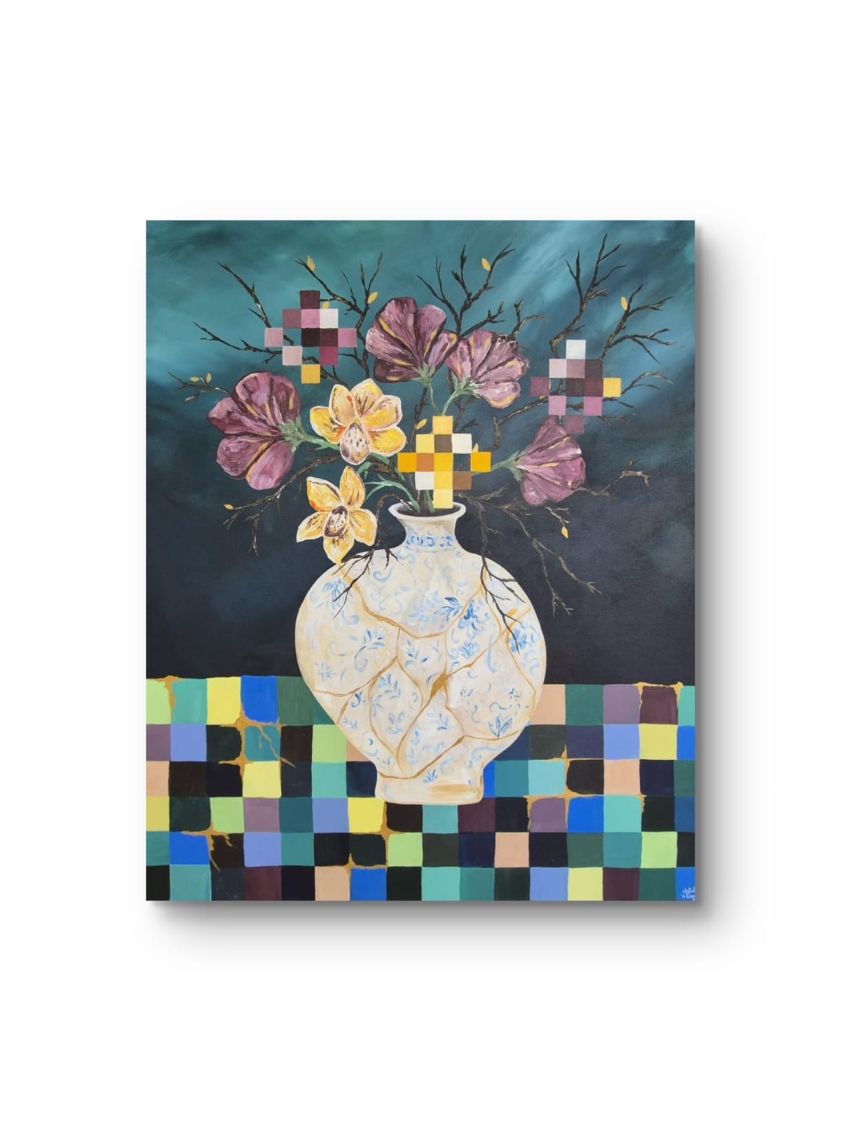 "Kintsugi" - 100 x 120cm - Acrylic On Canvas