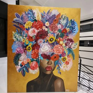 '- SOLD - "Floraison" - 120cm x 100cm