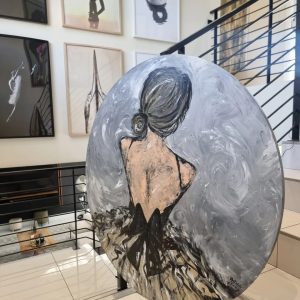 '- SOLD - "Starry Dancer" - Round Boarded Canvas - 110cm