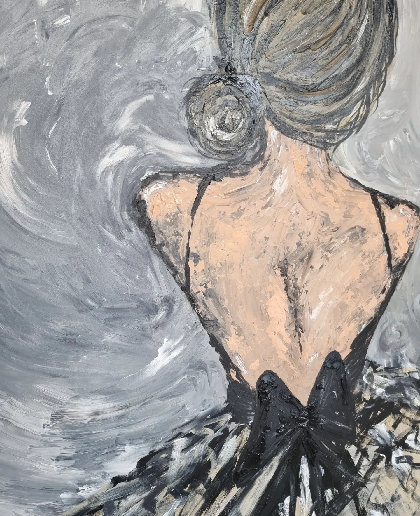 '- SOLD - "Starry Dancer" - Round Boarded Canvas - 110cm - Image 8