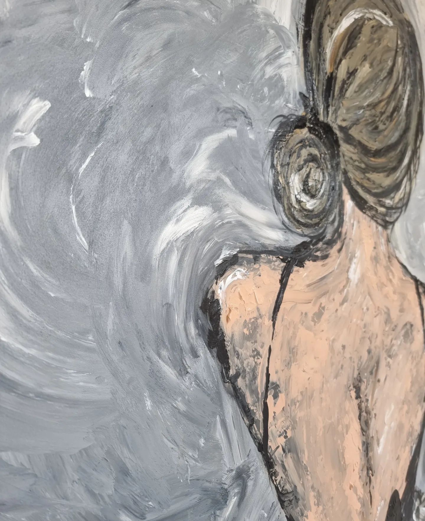 '- SOLD - "Starry Dancer" - Round Boarded Canvas - 110cm - Image 3