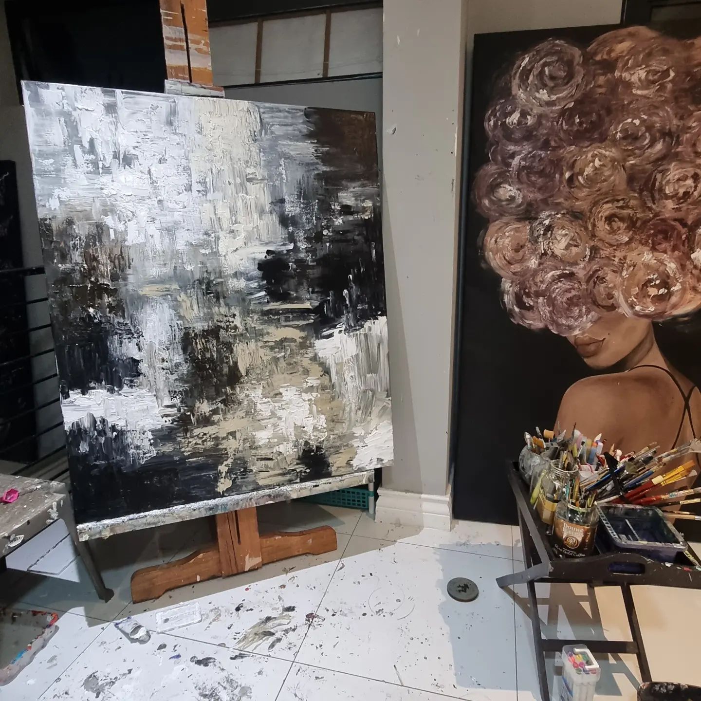'- SOLD - "The Shallow" - Mixed Media - 120 x 100cm - Image 4