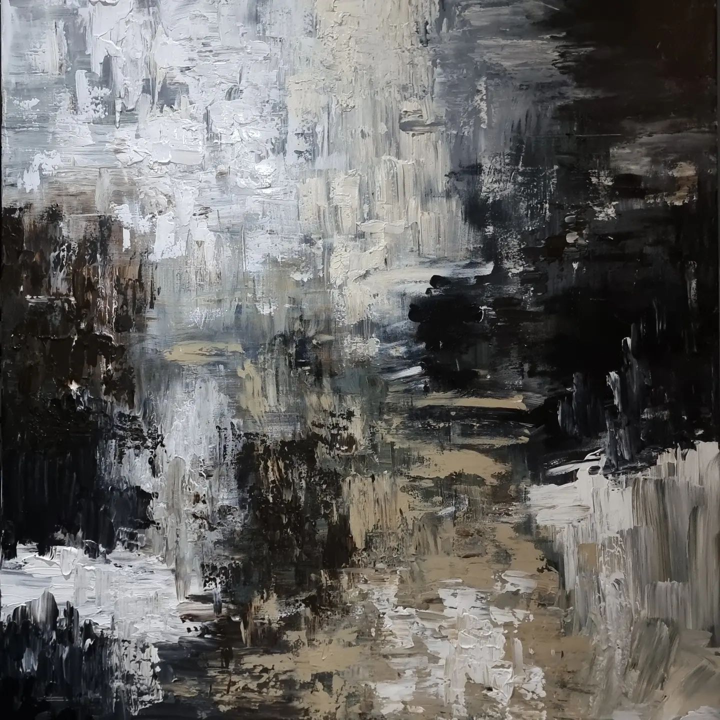 '- SOLD - "The Shallow" - Mixed Media - 120 x 100cm - Image 3
