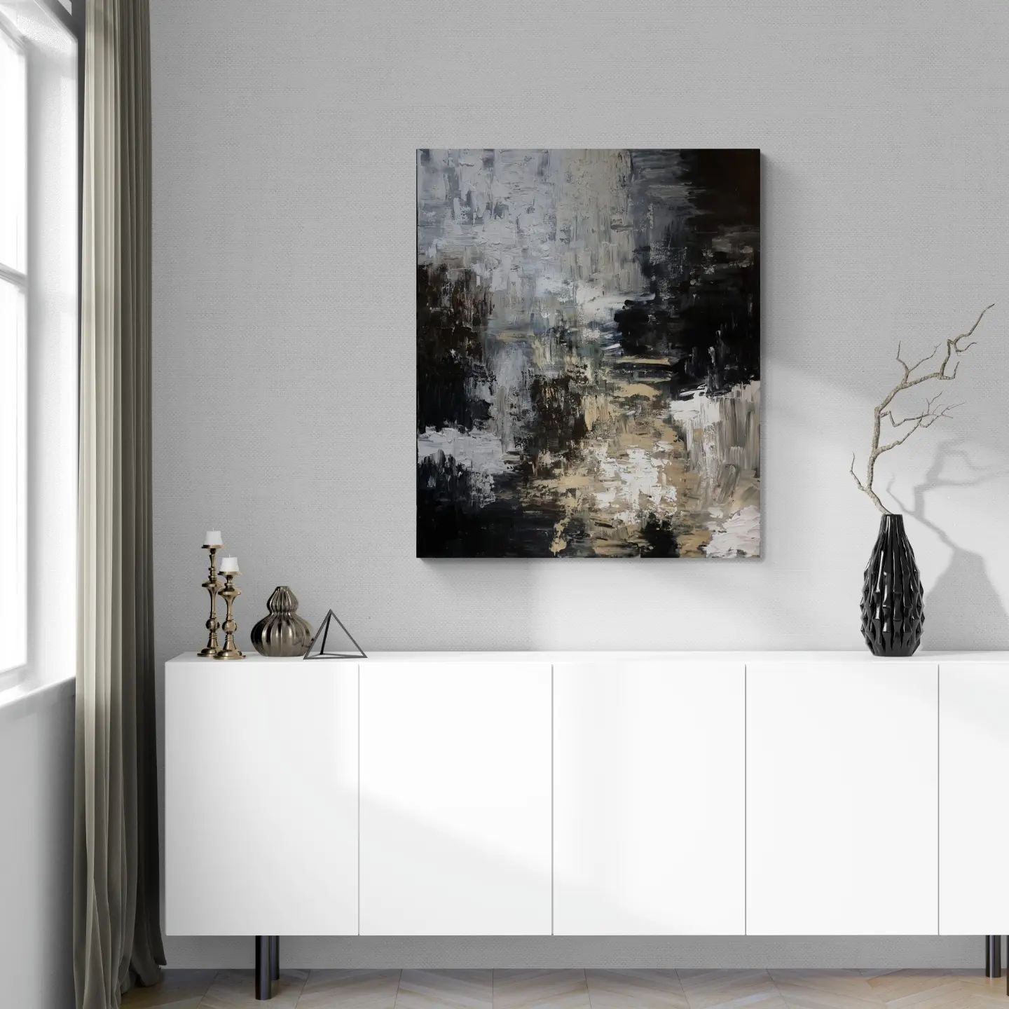 '- SOLD - "The Shallow" - Mixed Media - 120 x 100cm - Image 7