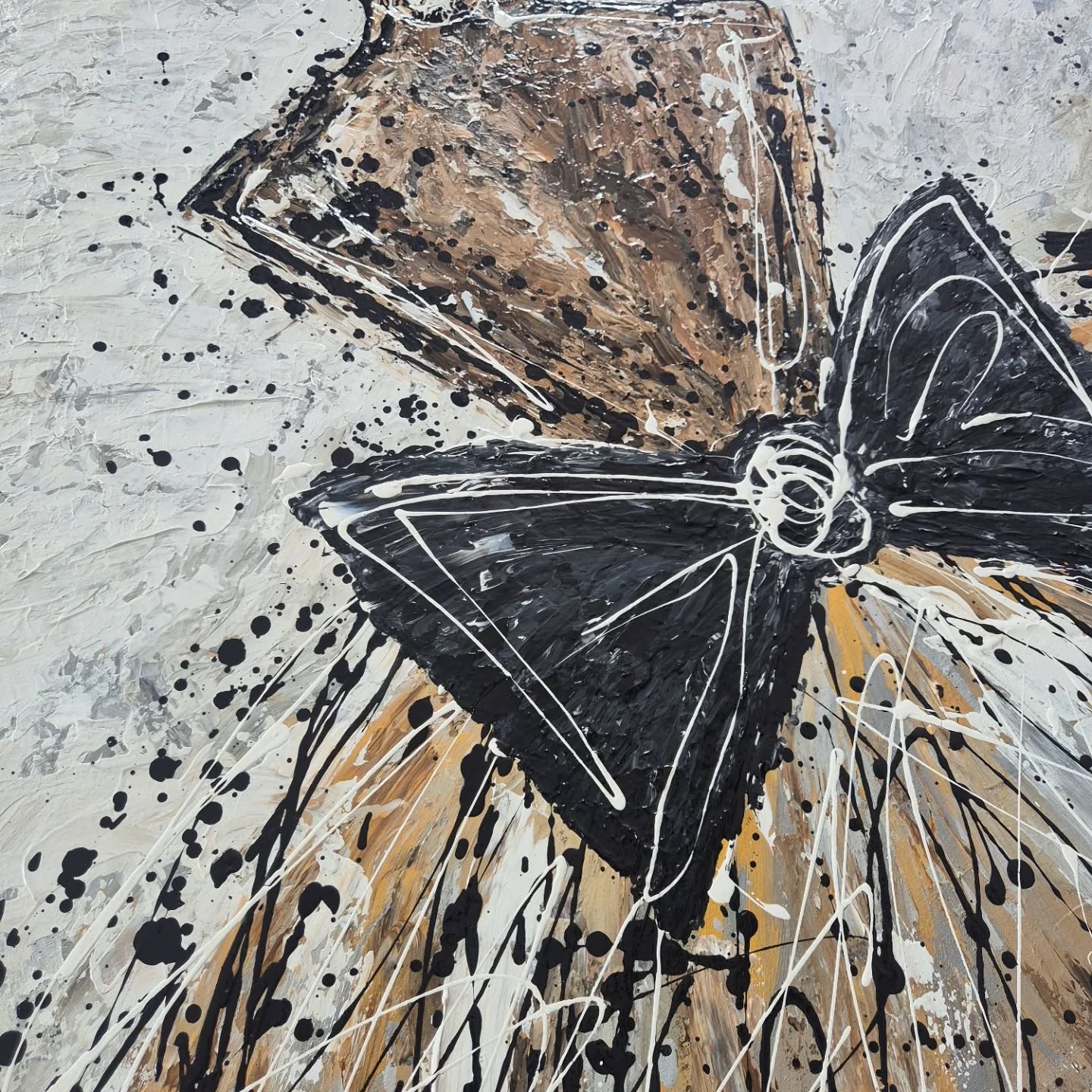 '- SOLD - "Ballerina Girl" - 100 x 100cm - Mixed Media - Image 3