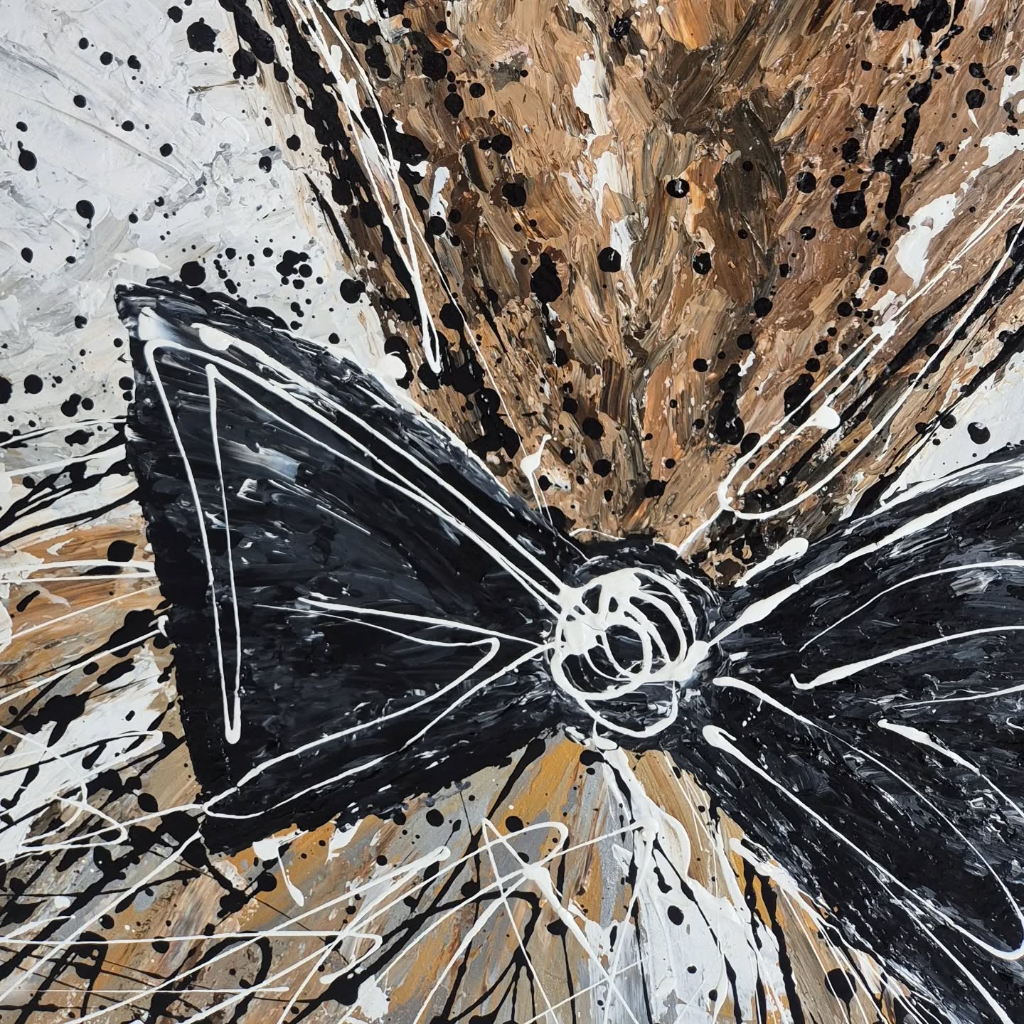 '- SOLD - "Ballerina Girl" - 100 x 100cm - Mixed Media - Image 6