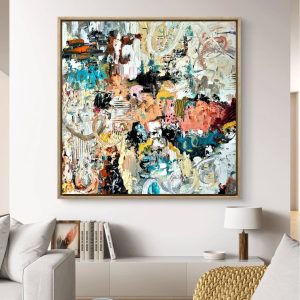 '- SOLD - "Soft Chaos" - 100cm x 100cm - Acrylic On Canvas