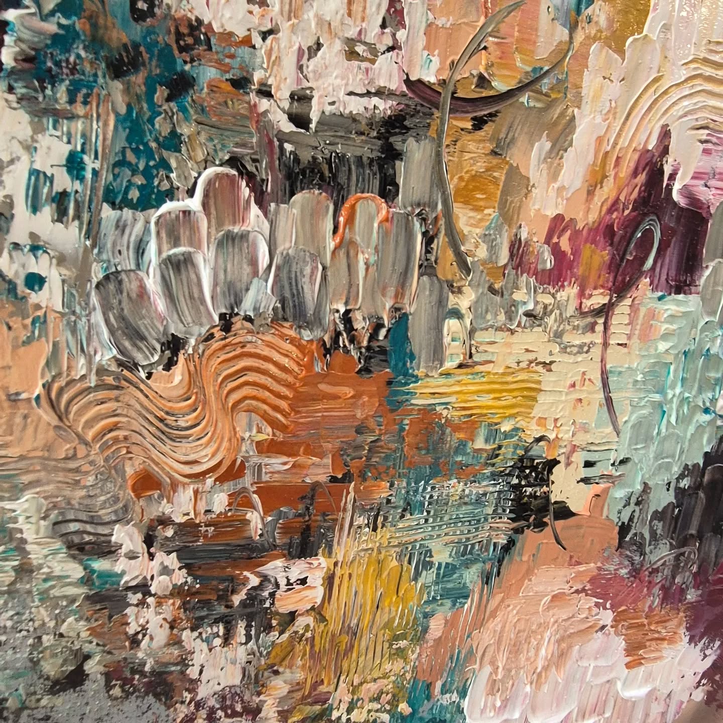 '- SOLD - "Mesmerize" - 100cm x 100cm - Acrylic On Canvas - Image 3