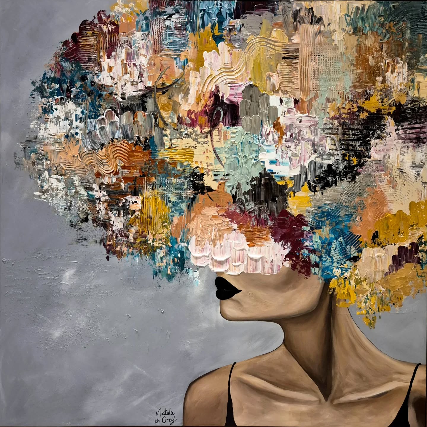 '- SOLD - "Mesmerize" - 100cm x 100cm - Acrylic On Canvas