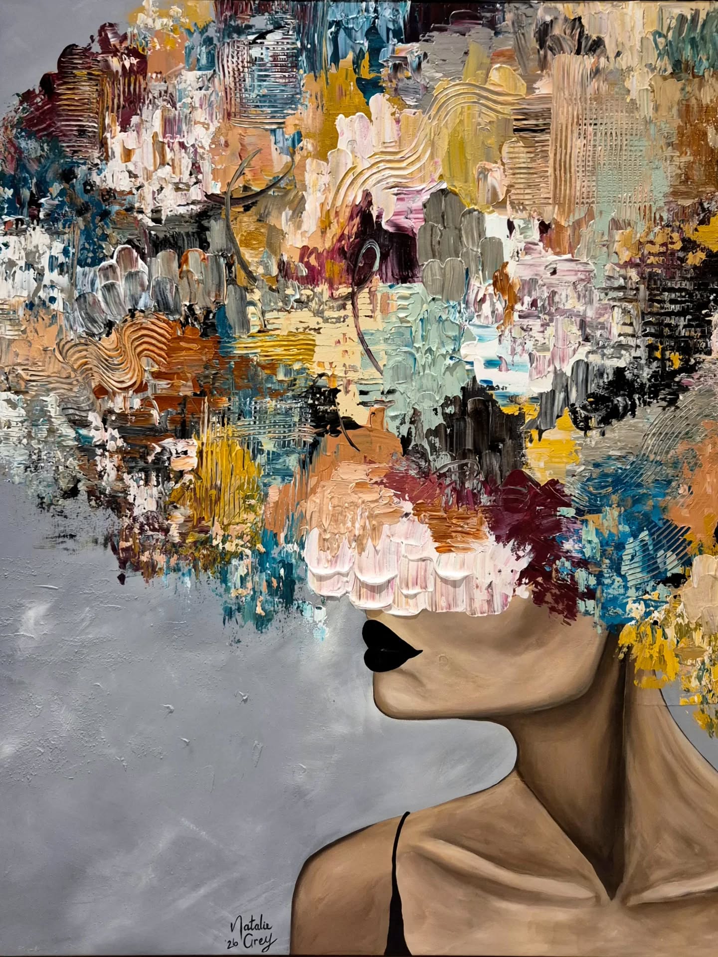 '- SOLD - "Mesmerize" - 100cm x 100cm - Acrylic On Canvas - Image 5