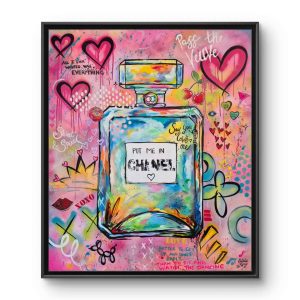 "Put Me In Chanel" - Acrylic On Canvas - 104 x 124cm - Framed In Black