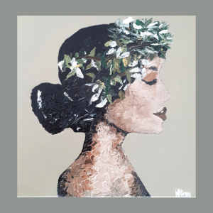 '- SOLD - "Sophia" - Hand Painted Acrylic on Canvas - 30x30cm