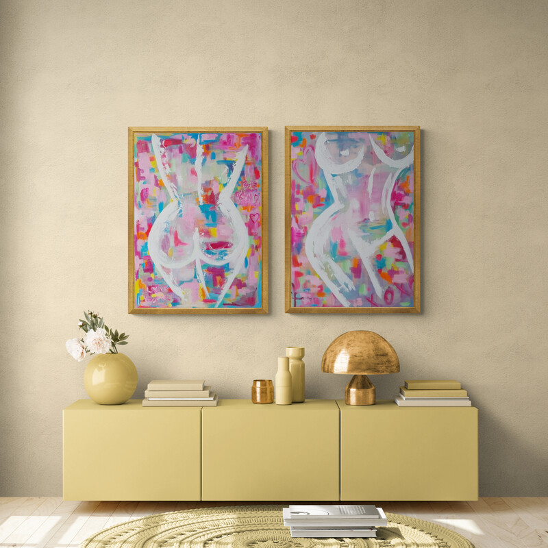 '- SOLD - "You're A Kaleidoscope" - Set of Two A1 Canvases - Acrylic on Canvas