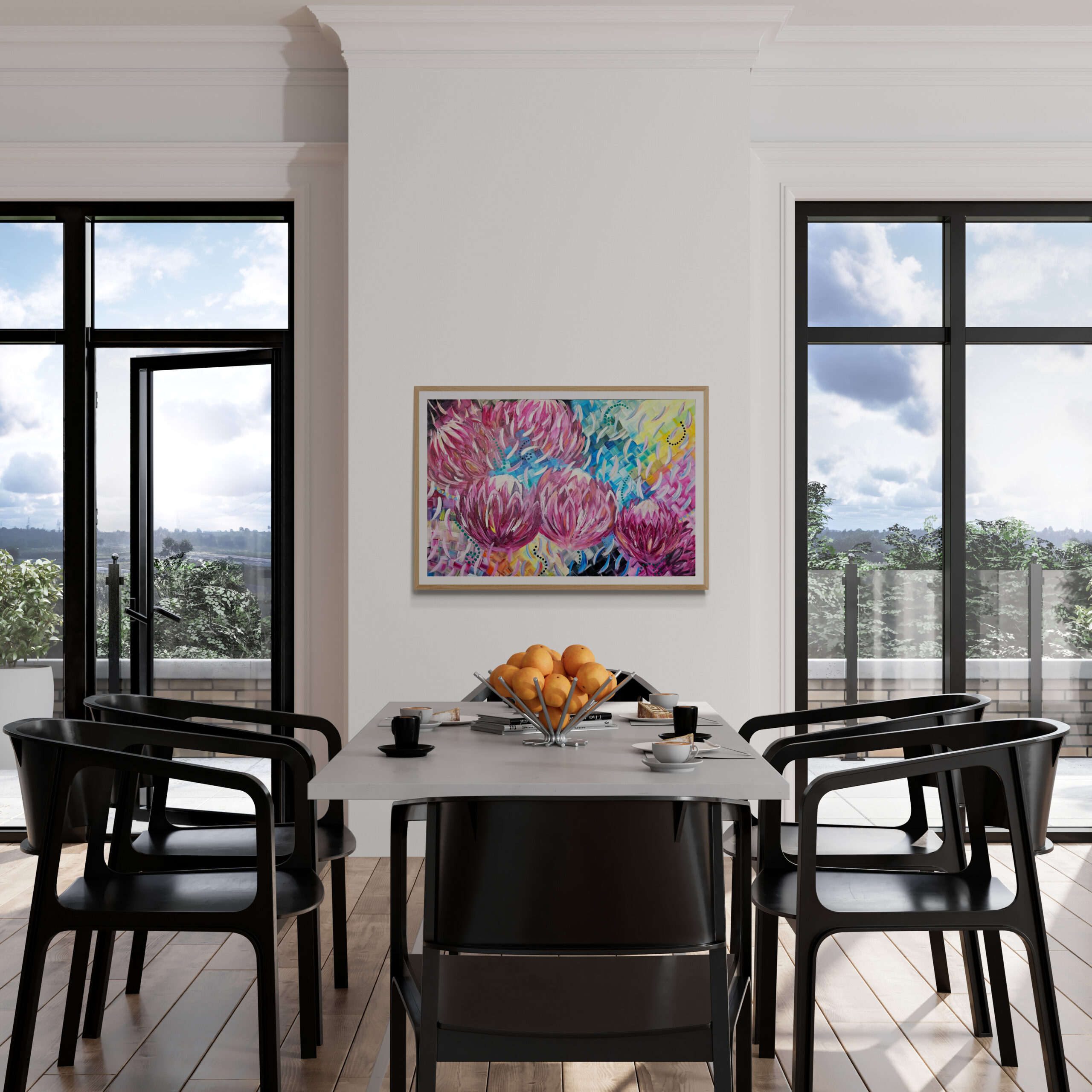 '- SOLD - "African Dreams" - Acrylic on Canvas - 60 x 90cm - Image 6