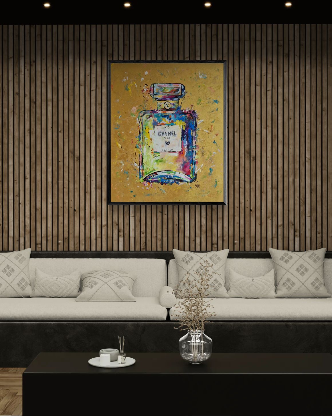 '- SOLD - "Gorgeous" - 100 x 120cm - Acrylic On Canvas - Framed In Black - Image 11