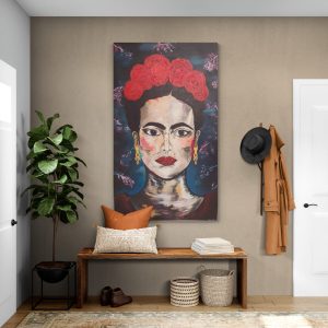 '- SOLD - "Frida Kahlo" - Hand Painted Artwork Acrylic on Canvas 153cm x 100cm
