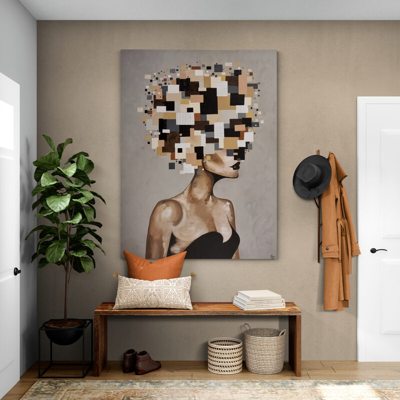 '- SOLD - Nintai" - Acrylic On Box Board Canvas - 152.5cm x 122cm - Image 2