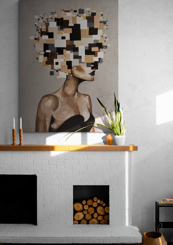 '- SOLD - Nintai" - Acrylic On Box Board Canvas - 152.5cm x 122cm - Image 22