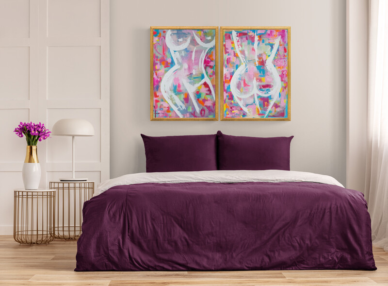 '- SOLD - "You're A Kaleidoscope" - Set of Two A1 Canvases - Acrylic on Canvas - Image 2