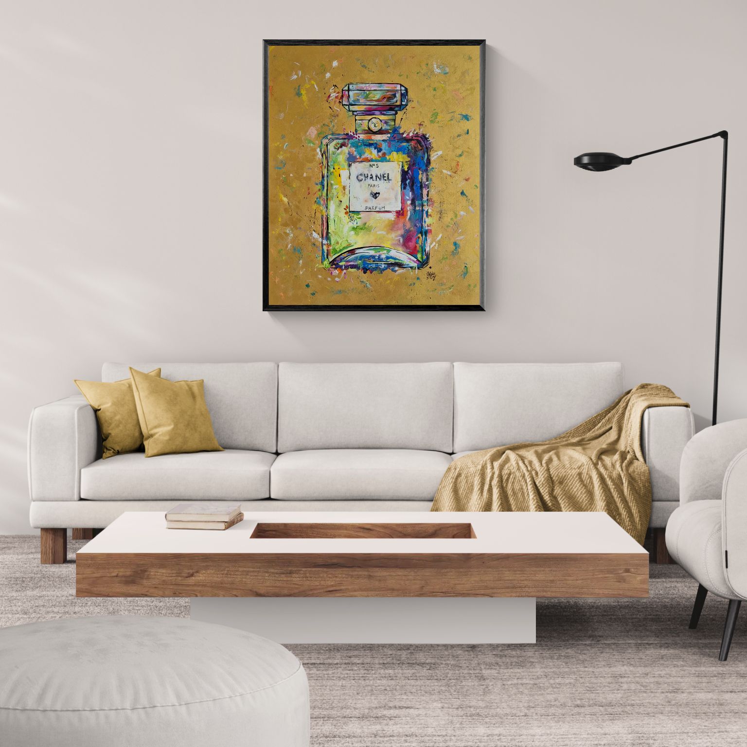 '- SOLD - "Gorgeous" - 100 x 120cm - Acrylic On Canvas - Framed In Black - Image 10