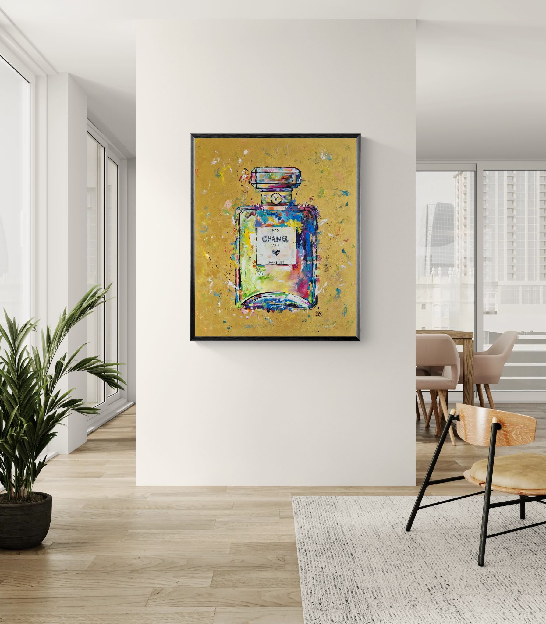 '- SOLD - "Gorgeous" - 100 x 120cm - Acrylic On Canvas - Framed In Black - Image 12