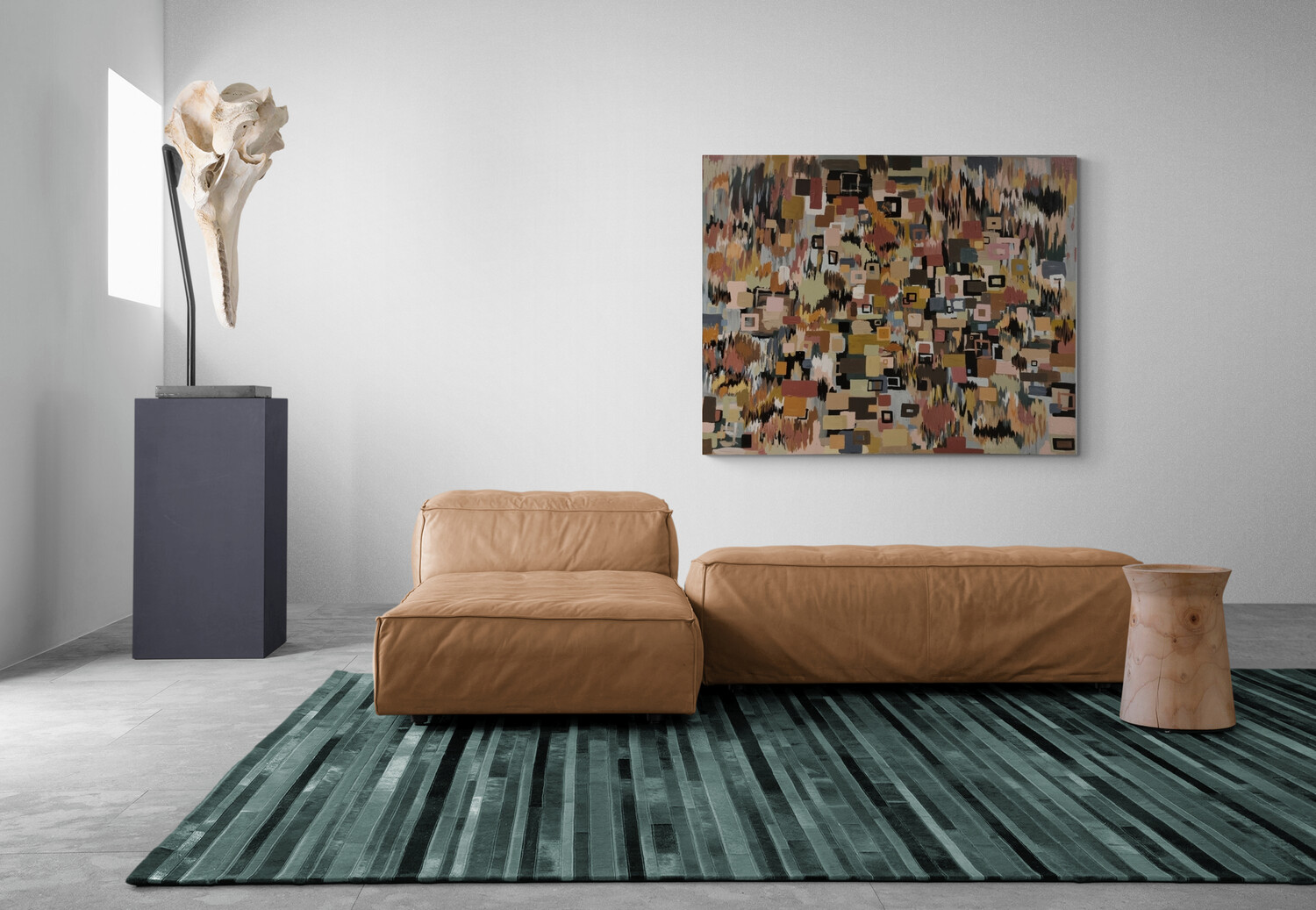 '- SOLD - "The Saltillo" - Hand Painted Acrylic - 152 x 122cm - Mixed media on Box Board Canvas - Image 8