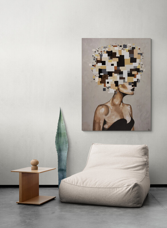 '- SOLD - Nintai" - Acrylic On Box Board Canvas - 152.5cm x 122cm - Image 17