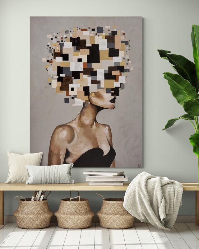 '- SOLD - Nintai" - Acrylic On Box Board Canvas - 152.5cm x 122cm - Image 16