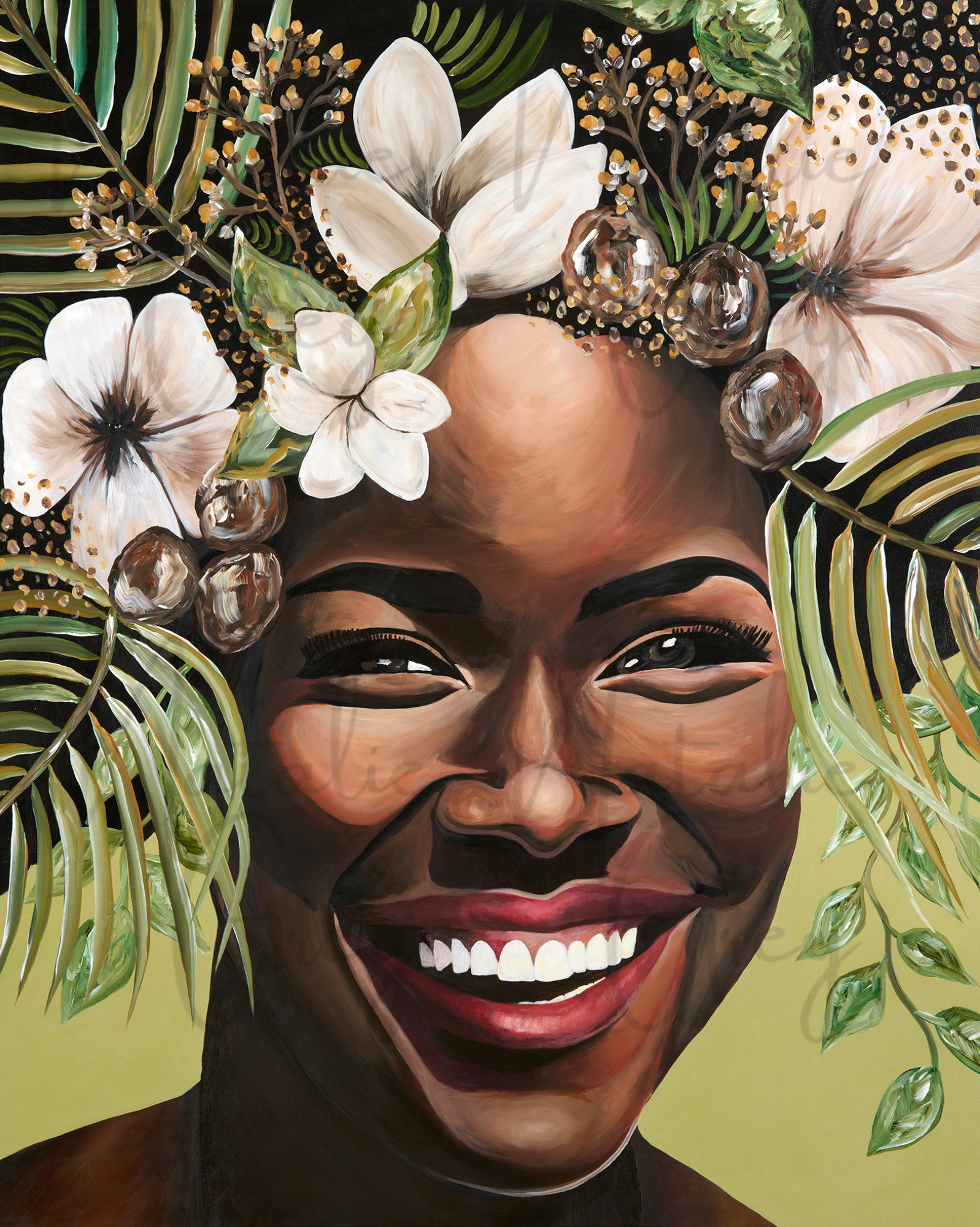 "Tahiti Belle" - Framed In Black - A0 - Acrylic On Canvas - Image 2