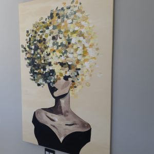 '- SOLD - "For She Is Golden" - Hand Painted Acrylic on Canvas - 100x150cm