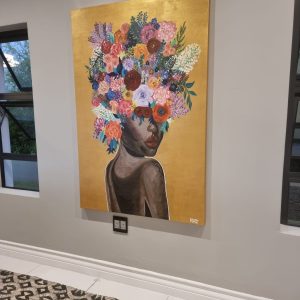 '- SOLD - "She Bloom's" - Hand Painted Acrylic on Canvas - 100x150cm