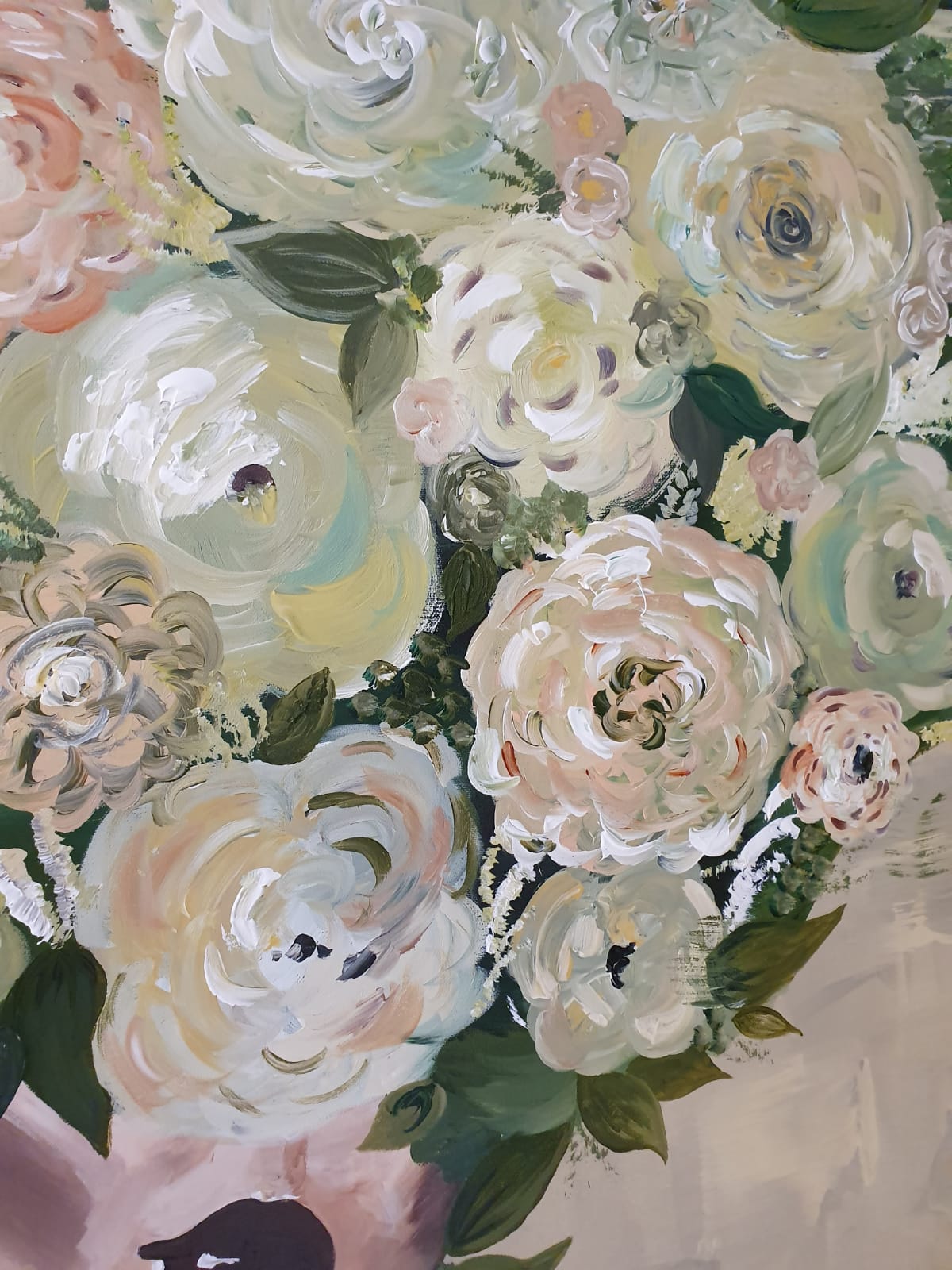 '- SOLD - "Her Season To Bloom" - Hand Painted Acrylic on Canvas - 100x150cm - Image 8