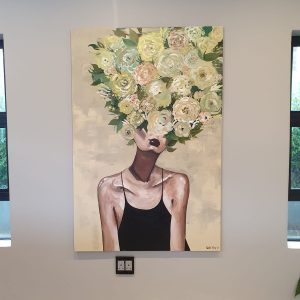 '- SOLD - "Her Season To Bloom" - Hand Painted Acrylic on Canvas - 100x150cm