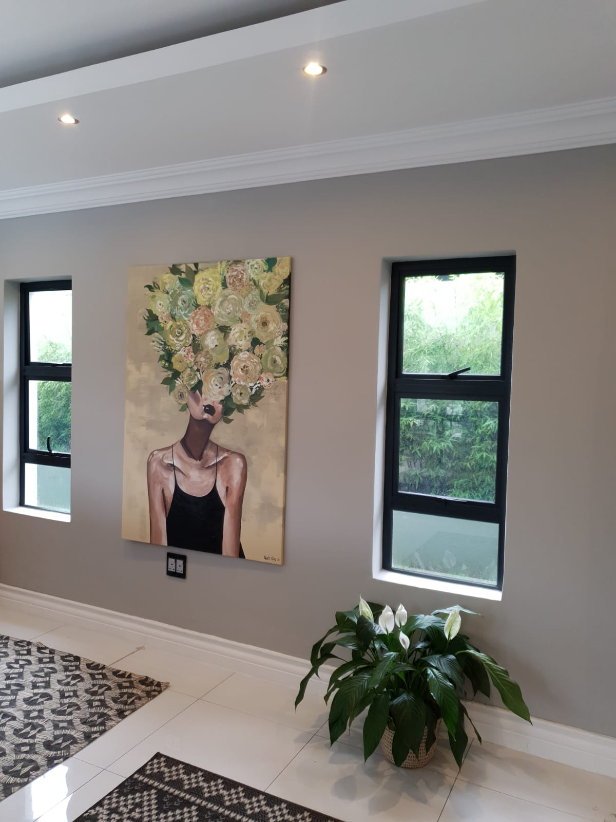 '- SOLD - "Her Season To Bloom" - Hand Painted Acrylic on Canvas - 100x150cm - Image 2