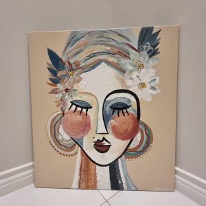'- SOLD - "Gypsy Lady" - Hand Painted Acrylic on Canvas - 90x100cm