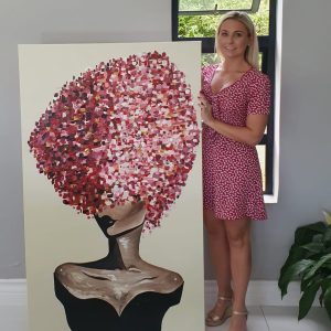 '- SOLD - "Leola" - Hand Painted Acrylic on Canvas - 91x150cm