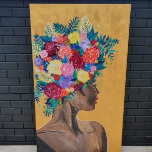 "Beautiful Thoughts Bloom" - Hand Painted Acrylic on Canvas - 153x91cm