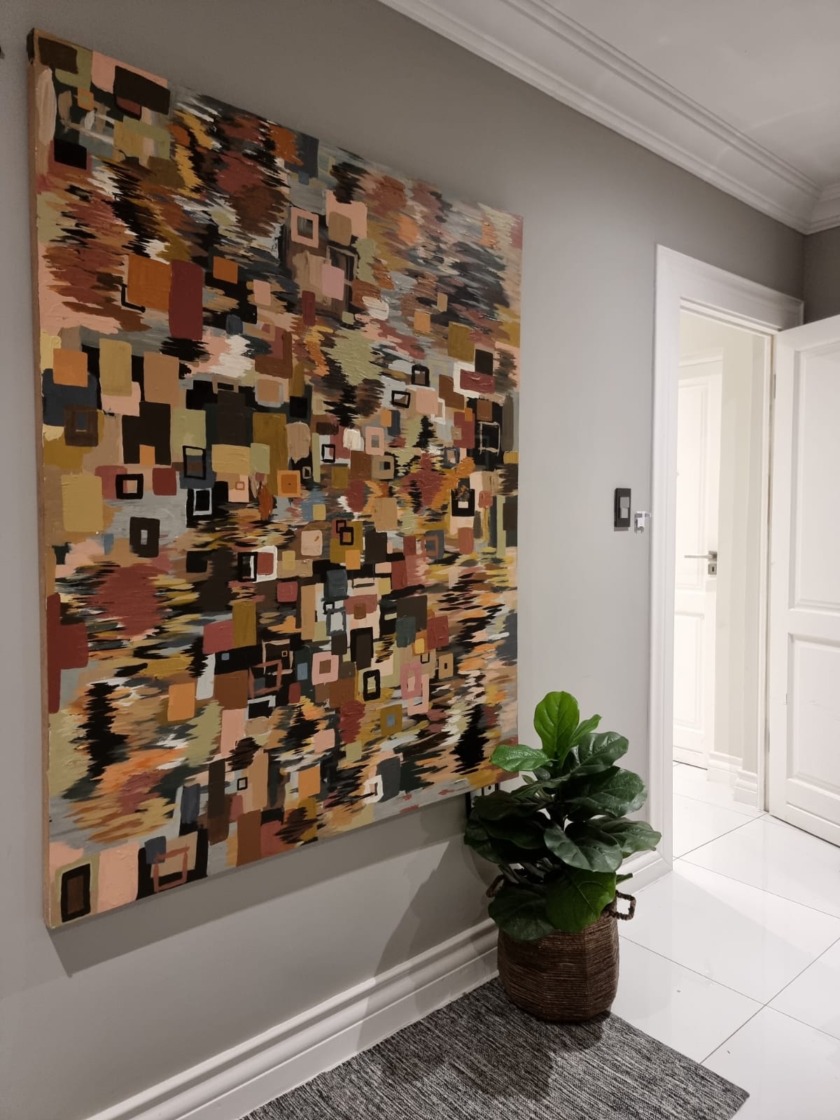 '- SOLD - "The Saltillo" - Hand Painted Acrylic - 152 x 122cm - Mixed media on Box Board Canvas - Image 2