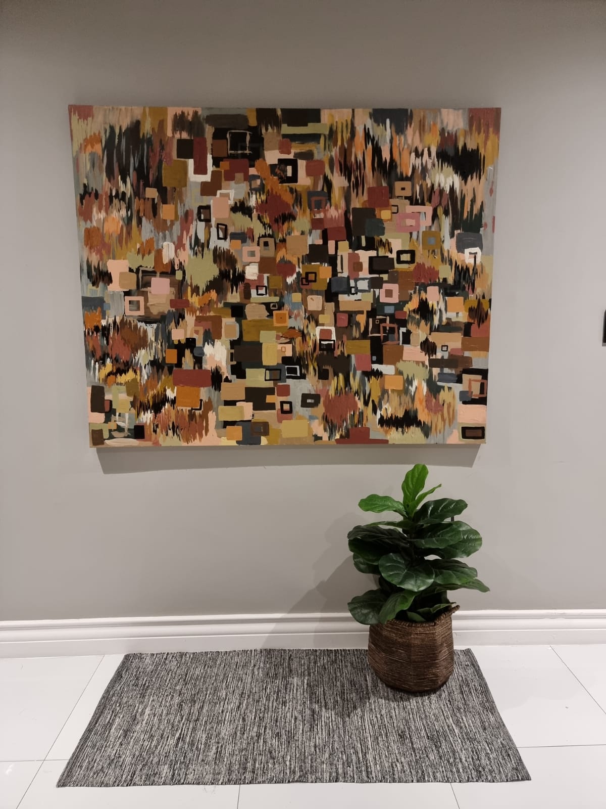 '- SOLD - "The Saltillo" - Hand Painted Acrylic - 152 x 122cm - Mixed media on Box Board Canvas - Image 4