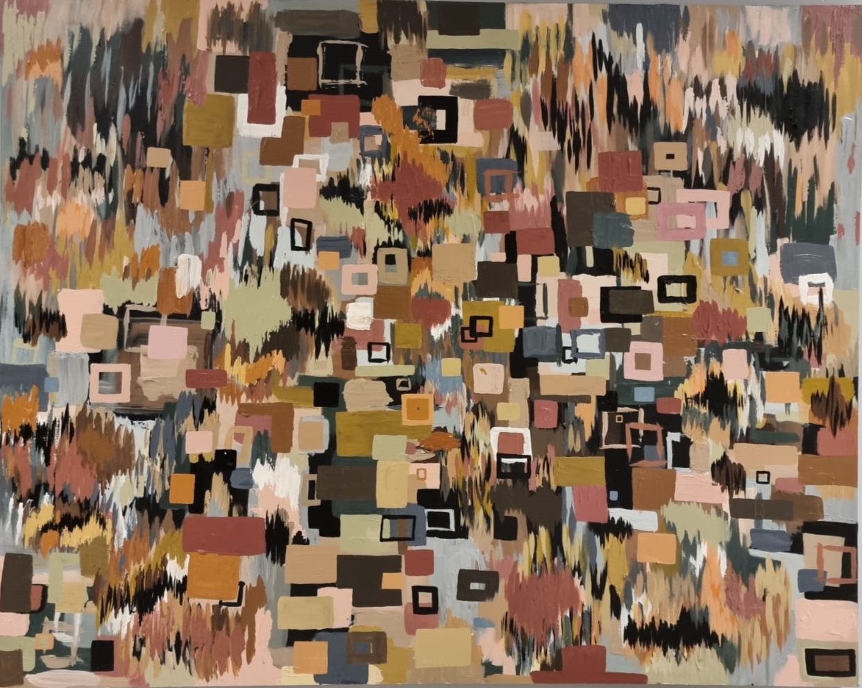 '- SOLD - "The Saltillo" - Hand Painted Acrylic - 152 x 122cm - Mixed media on Box Board Canvas - Image 13