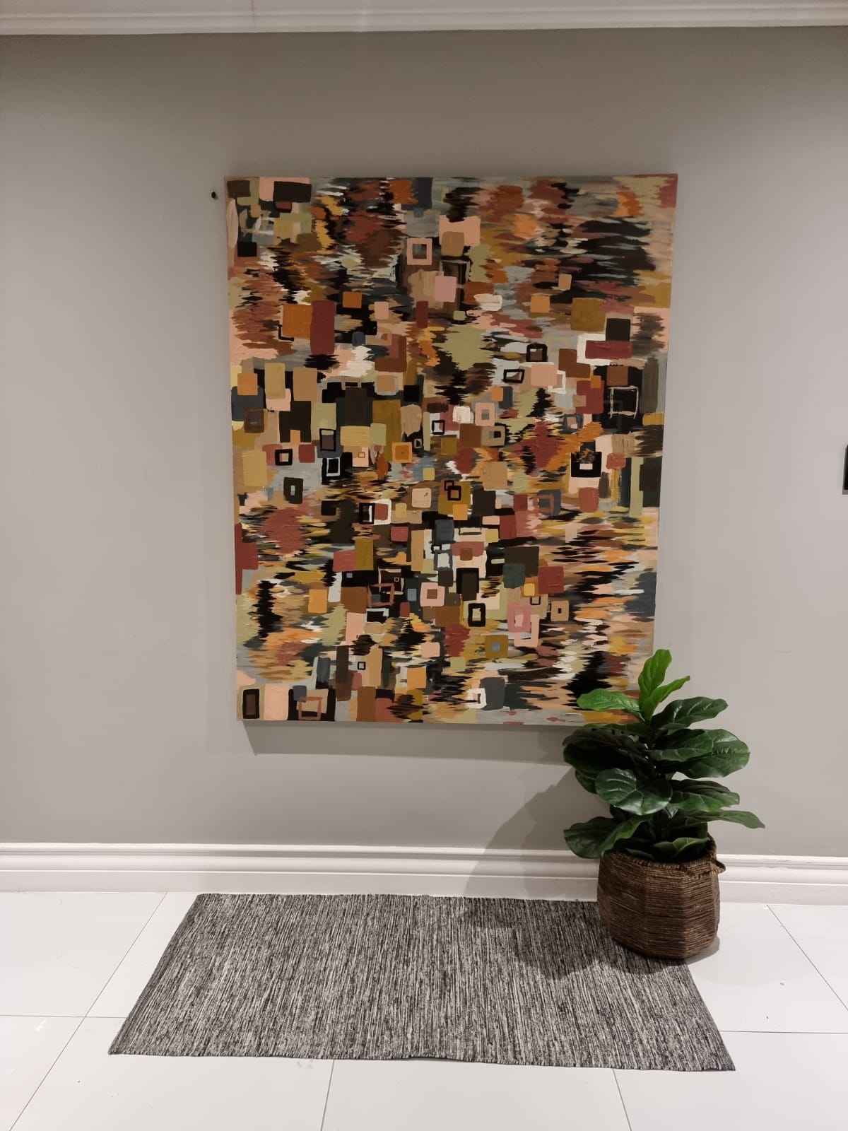 '- SOLD - "The Saltillo" - Hand Painted Acrylic - 152 x 122cm - Mixed media on Box Board Canvas - Image 6
