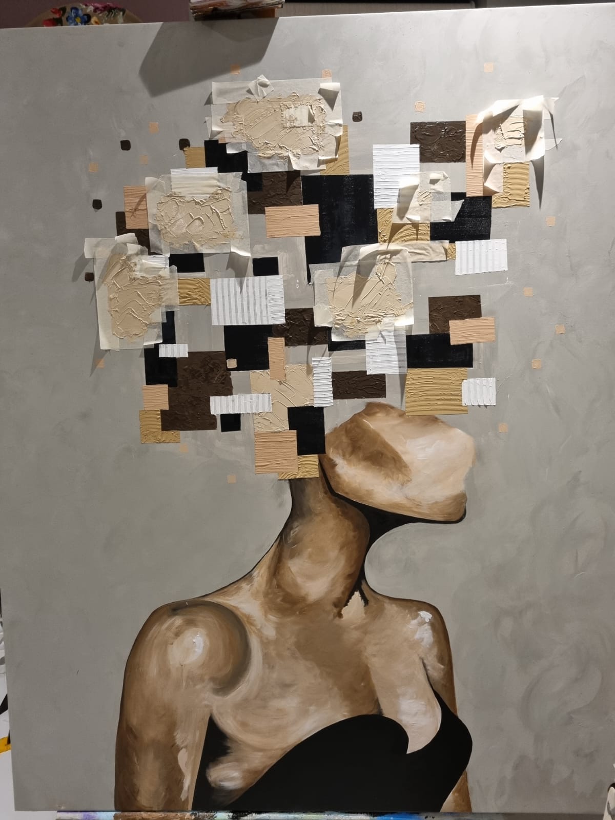 '- SOLD - Nintai" - Acrylic On Box Board Canvas - 152.5cm x 122cm - Image 24