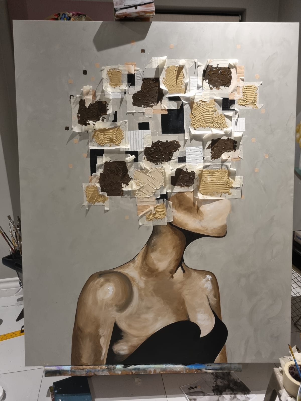 '- SOLD - Nintai" - Acrylic On Box Board Canvas - 152.5cm x 122cm - Image 27
