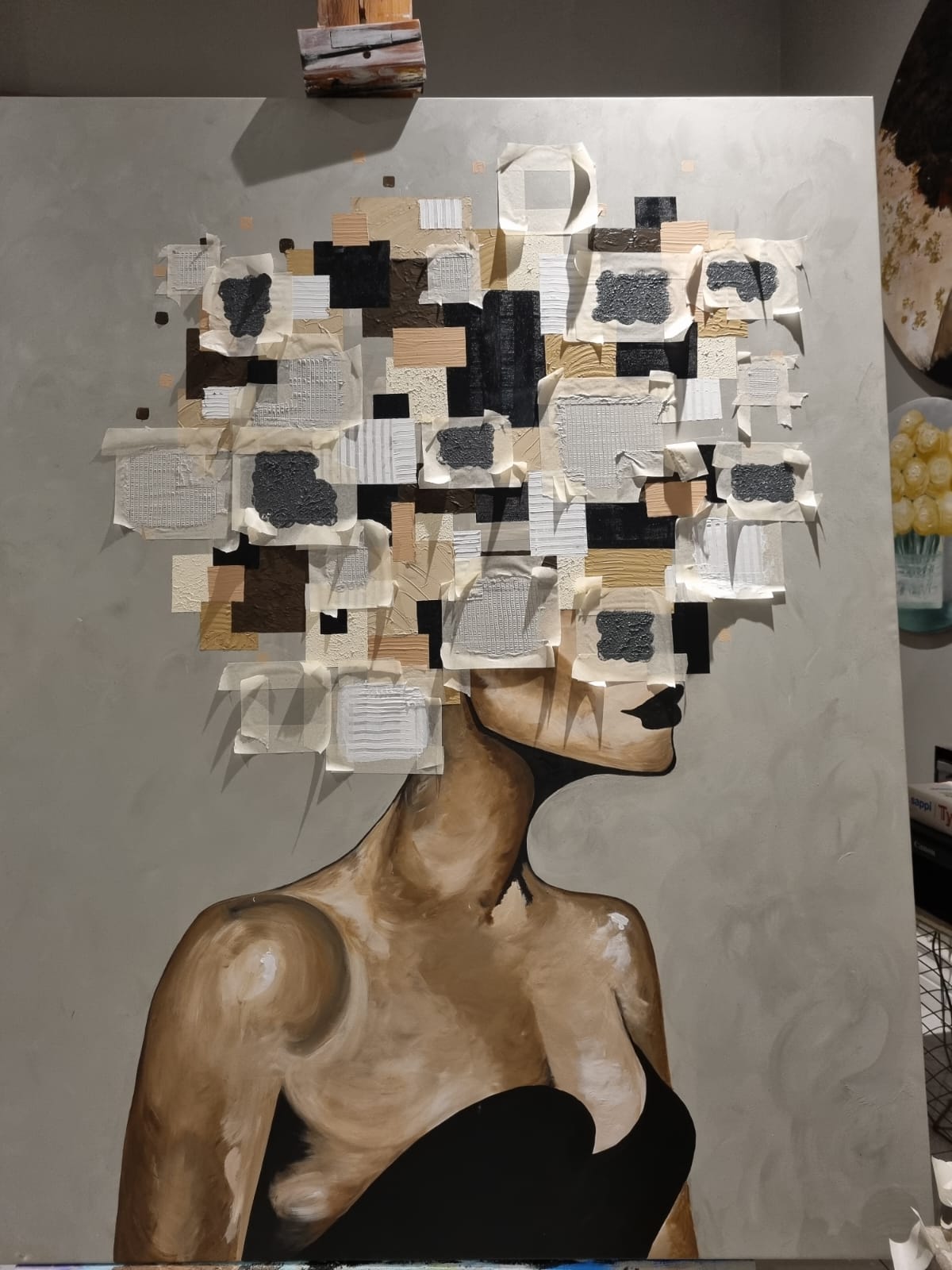 '- SOLD - Nintai" - Acrylic On Box Board Canvas - 152.5cm x 122cm - Image 28