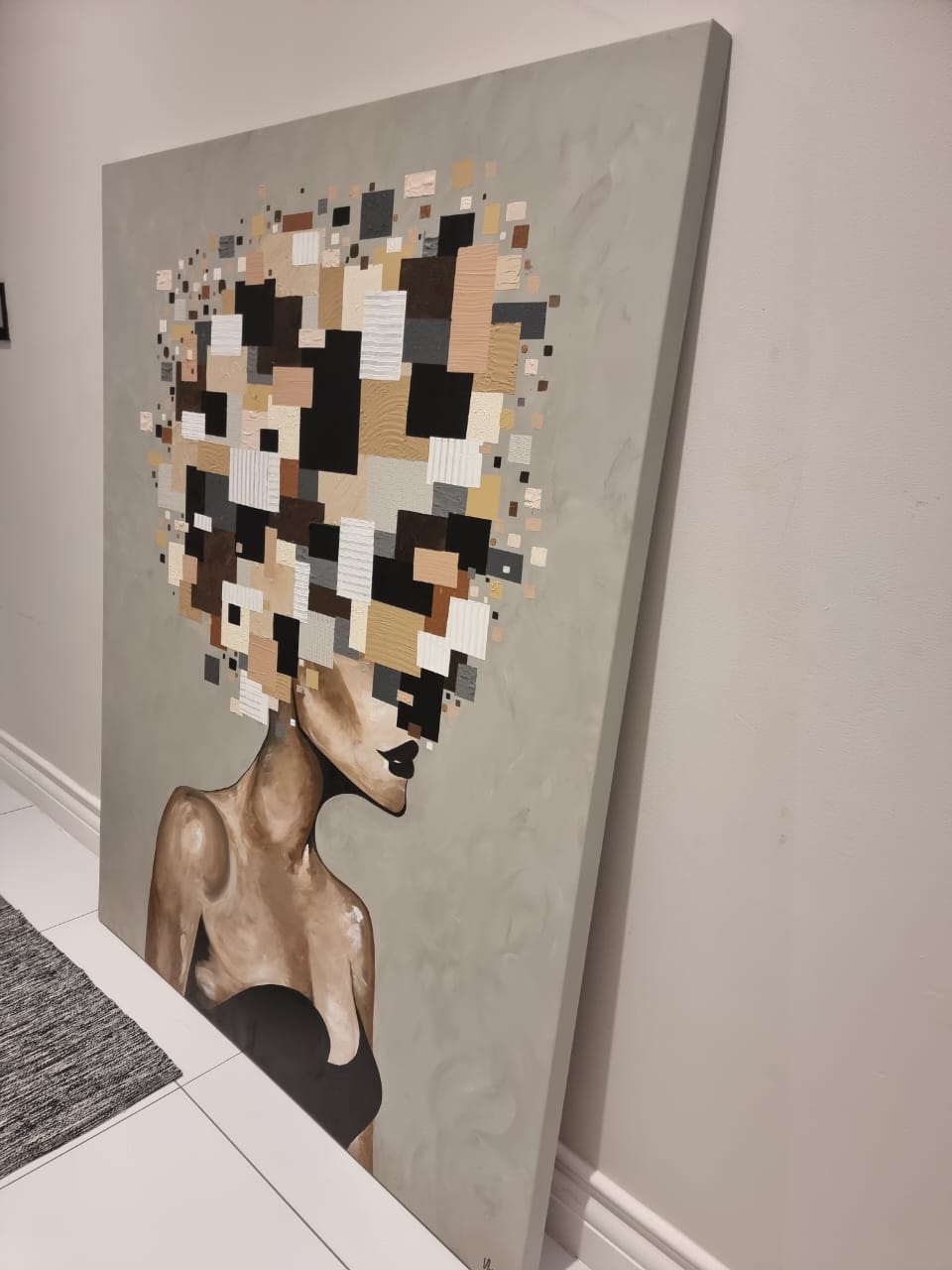 '- SOLD - Nintai" - Acrylic On Box Board Canvas - 152.5cm x 122cm - Image 7