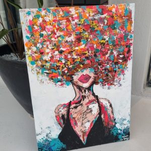'- SOLD - Hot Mess" - Acrylic on Canvas - 59x81cm