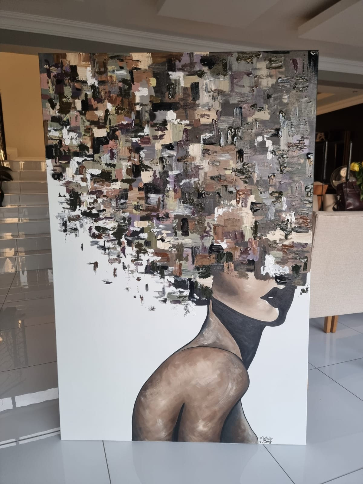 '-SOLD - "Flutter" - 150cm x 100cm - Image 3