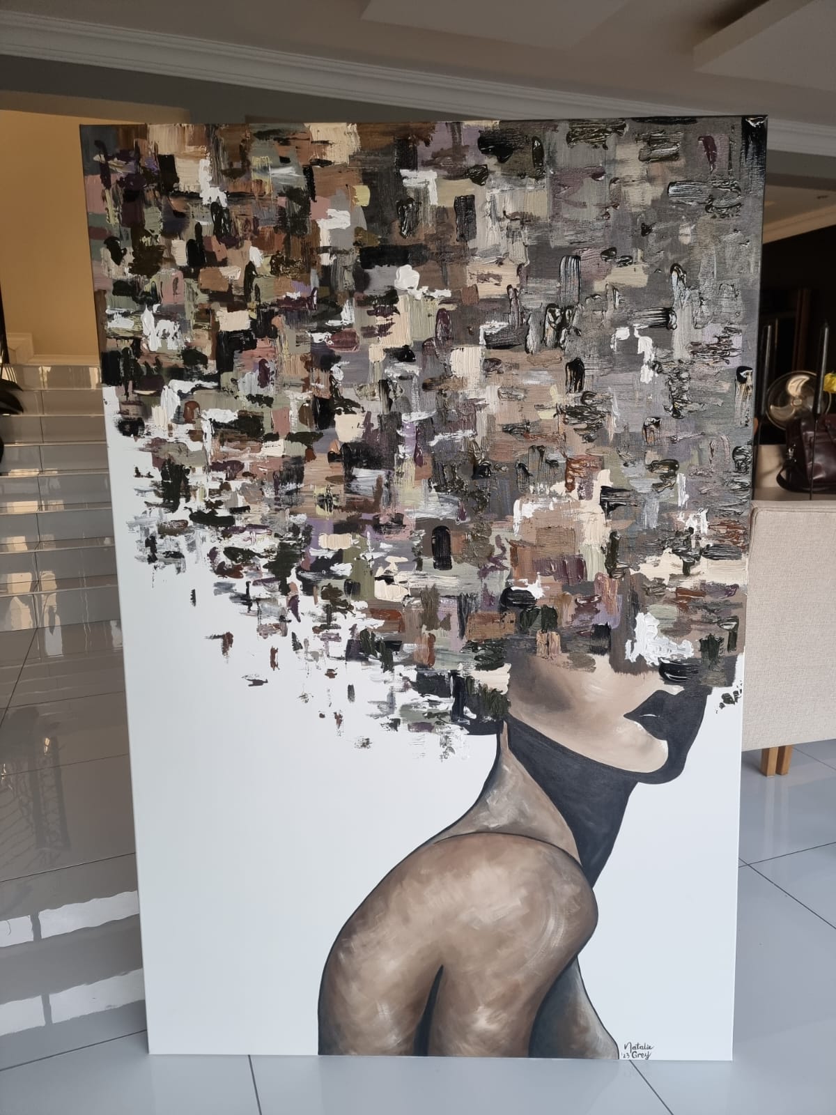 '-SOLD - "Flutter" - 150cm x 100cm - Image 5