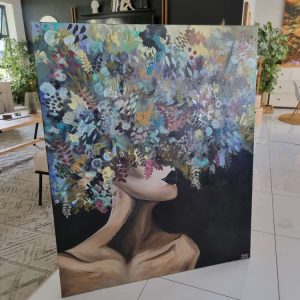 '- SOLD - "Belle de Nuit" - 120cm x 100cm