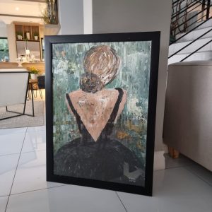 '- SOLD - "The Dance" - Framed in Black Wooden Frame with Glass - 92cm x 67cm